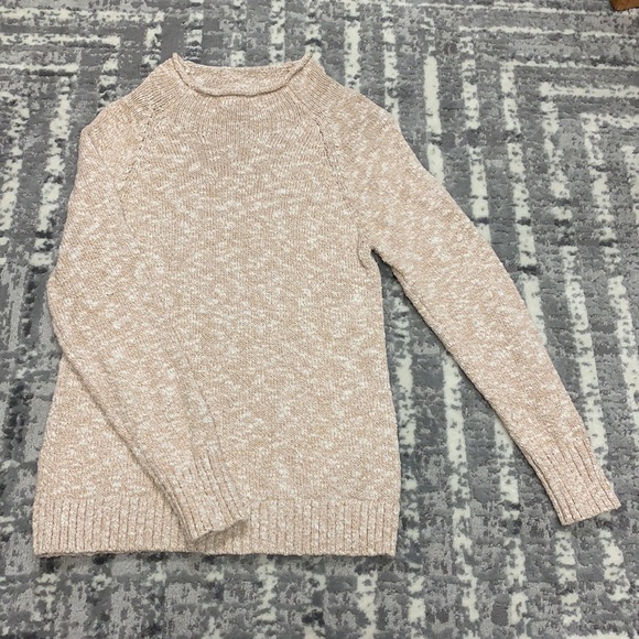 🌟L.L Bean🌟 Cotton Ragg Sweater, Funnelneck Pullover - Picture 2 of 5